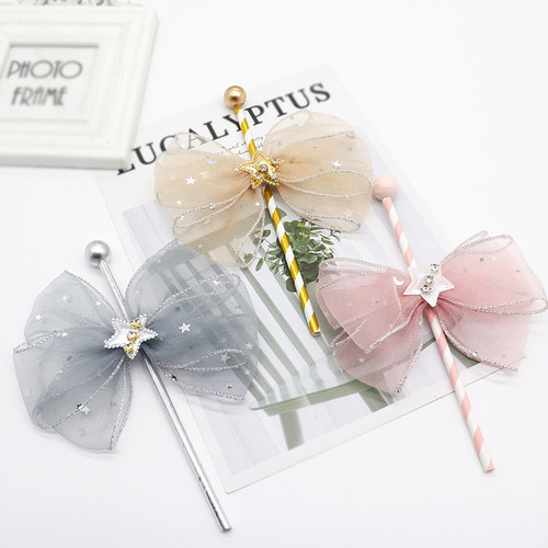 烘焙摆件网纱插牌蛋糕装饰