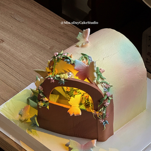 奇幻世界创意DIY拱门花园氛围高级感甜品蛋糕装饰圆暖灯装饰装扮