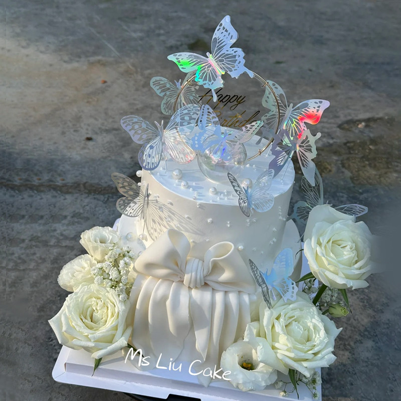 小红书同款适合送女生浪漫女神绝美幻彩蝴蝶甜品蛋糕装饰纪念日,节庆用品/礼品,蛋糕/烘焙装饰用品,淘宝优惠券,粉丝福利购,淘宝优惠卷