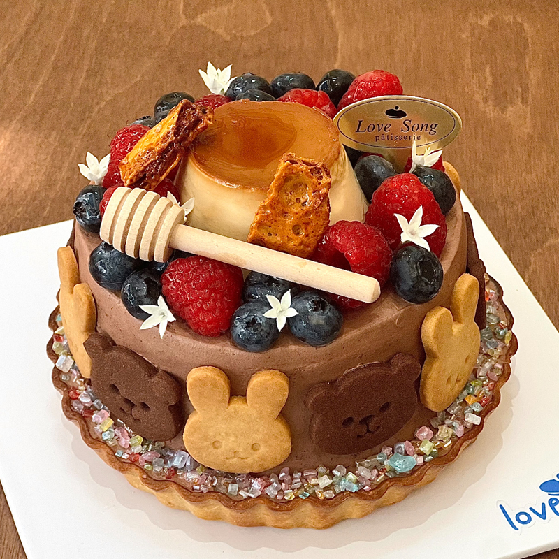 网红秋季焦糖巧克力甜品蛋糕装饰