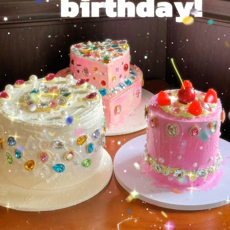 ins风女生钻石复古少女心爱心宝石甜心公主小女孩生日蛋糕装饰,节庆用品/礼品,蛋糕/烘焙装饰用品,淘宝优惠券,粉丝福利购,淘宝优惠卷