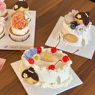 饰丸子头饼干模具DIY材料 5.10母亲节mom节日主题甜品台蛋糕装