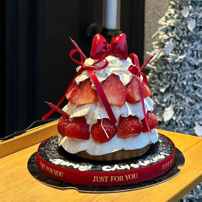 网红圣诞节仪式感许愿塔草莓塔