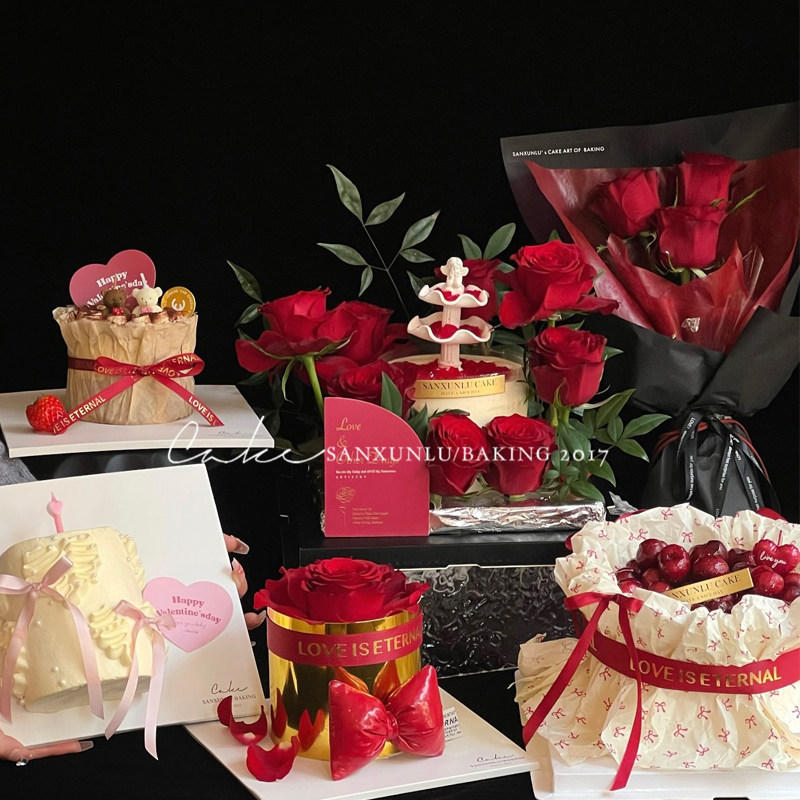 2.14情人节玫瑰花束许愿池浪漫纪念日蛋糕装饰情侣小熊信封爱心卡,节庆用品/礼品,蛋糕/烘焙装饰用品,淘宝优惠券,粉丝福利购,淘宝优惠卷