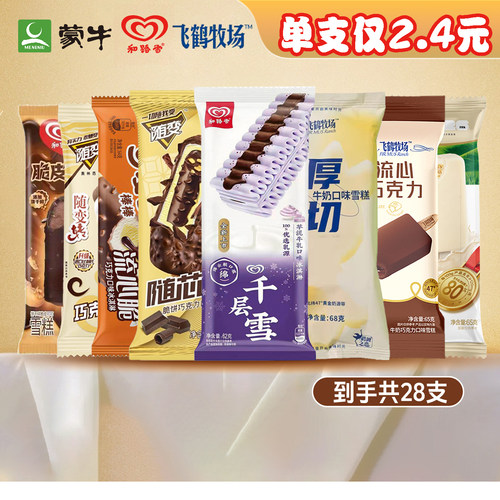 28支和路雪蒙牛伊利雪糕组合