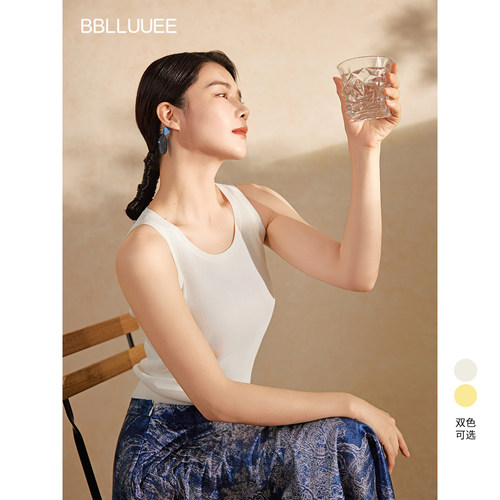 元气织光 时尚百搭无龄感 背心短毛衫