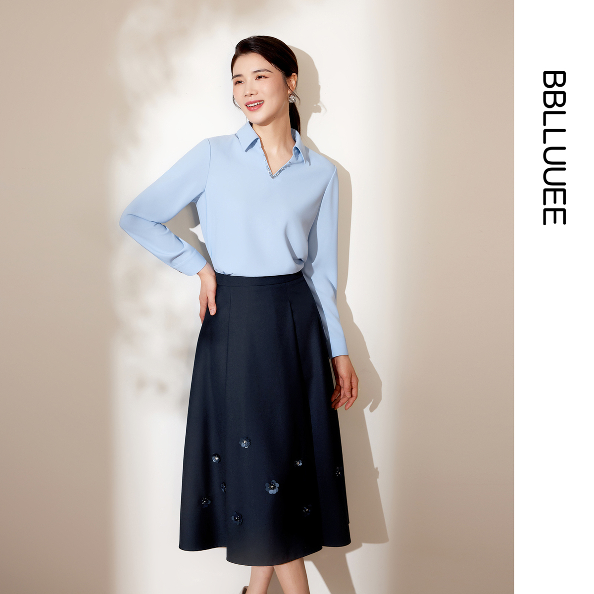 手工钉珠 百搭精致职场衬衫