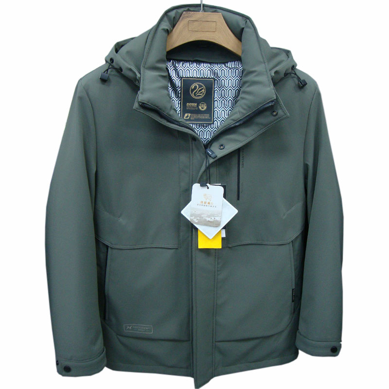 2025冬季新款卡彬罗男装活帽活里活面加绒羽绒服8528