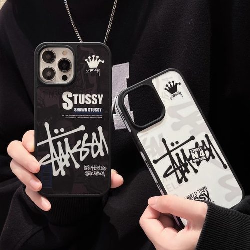 【正品】潮牌stussy斯图西iphone17promax手机壳16promax适用苹果15pro保护套防摔14液态硅胶13情侣全包 - 封面