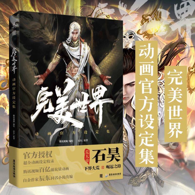 正版 完美世界动画官方设定集 全资料收录 艺术画集场景武器秘法道具 辰东原著小说