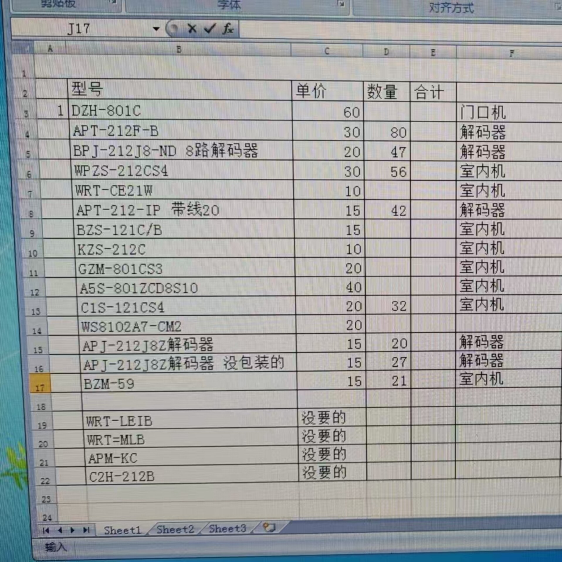 有一批  WRT/慧锐通可视对讲门铃 D款小门口机系列DZH-801C