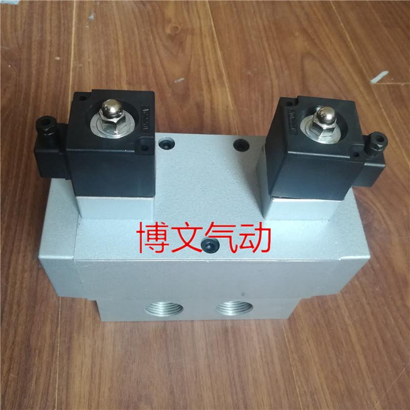 二位五通电磁阀K25D2-20 DC24V AC220V双电控滑阀3/4螺纹6分