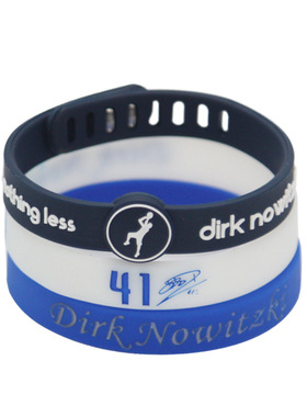 小牛队41号诺维茨基签名手环圈3条装篮球运动硅胶腕带三件套饰品