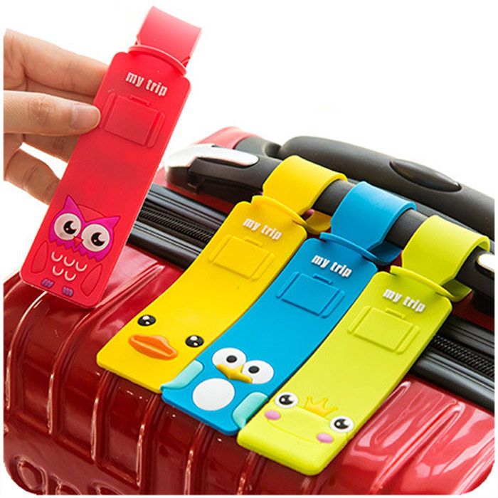 卡通韩国创意可爱硅胶乘务员行李牌标签登机牌旅行箱吊牌托运挂牌