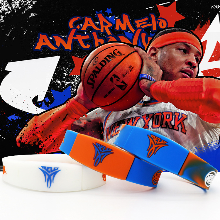 篮球明星卡梅隆安东尼夜光手环圈甜瓜纪念版运动夜光硅胶腕带饰品