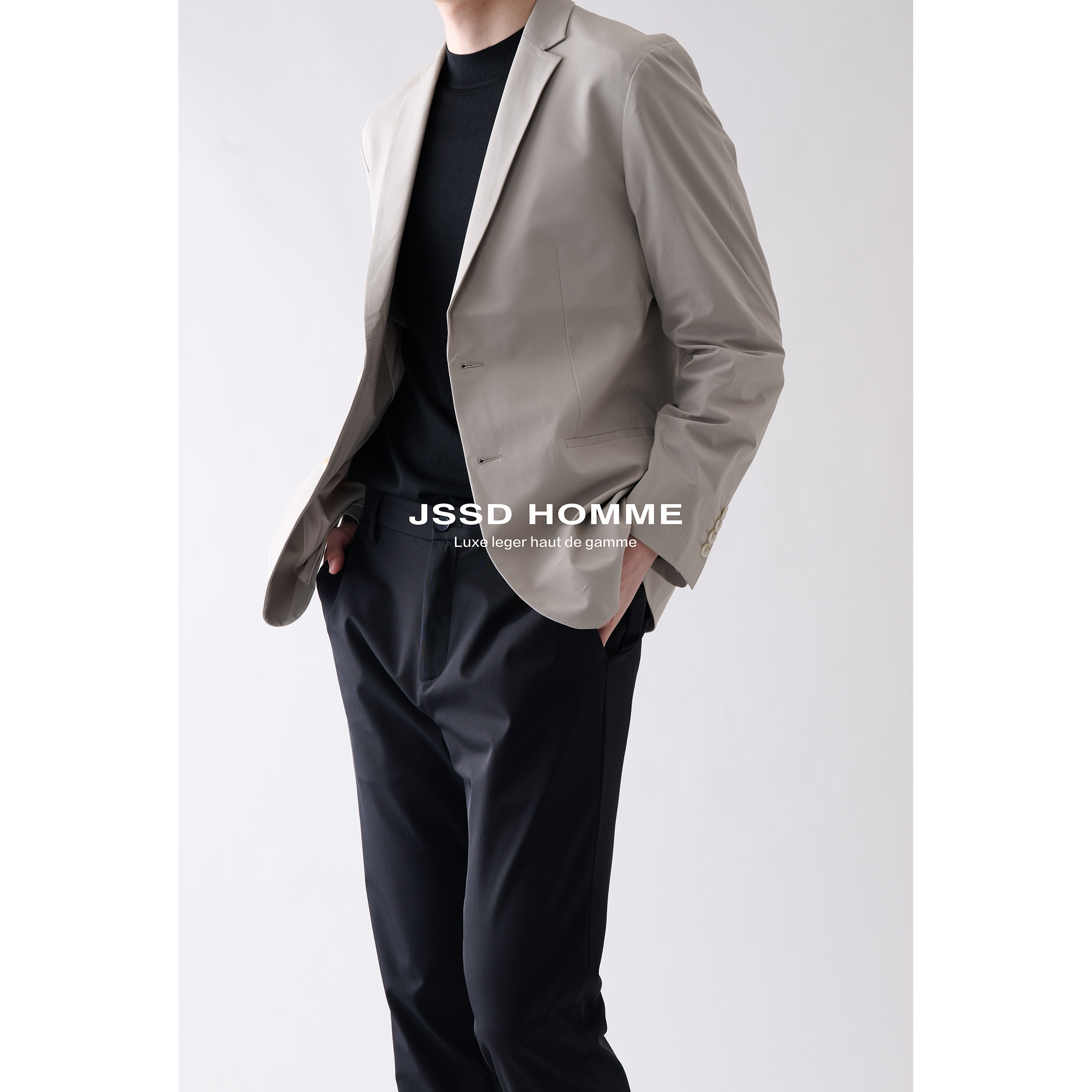 JSSD HOMME 通勤秋季西服男士平驳领单西外套免烫速干休闲西装男