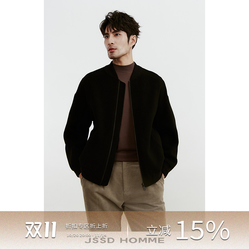 JSSDHOMME110支澳毛双面呢夹克