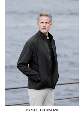 JSSD HOMME 春秋季新款男士透气外套商务休闲通勤立领夹克男外套