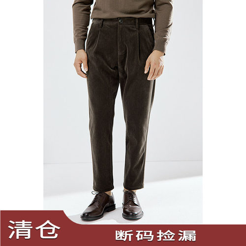 灯芯绒面料商务休闲裤