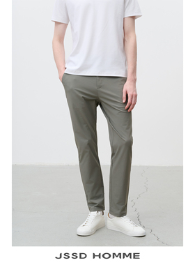 JSSD HOMME 春季新款男士微弹力上班通勤直筒长裤易打理休闲裤男