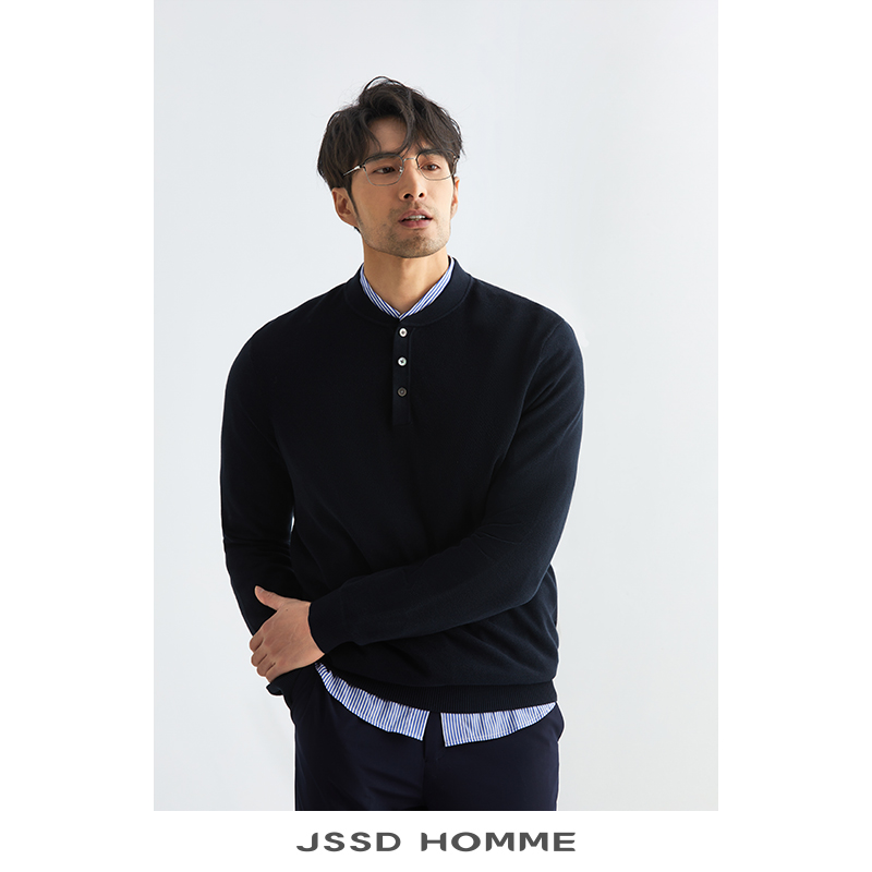 JSSDHOMME匹马棉针织长袖衫男