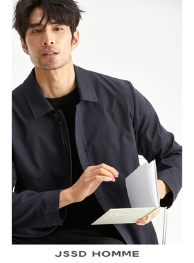 JSSD HOMME 日企面料男士行政翻领夹克外套男通勤商务拉链春季款