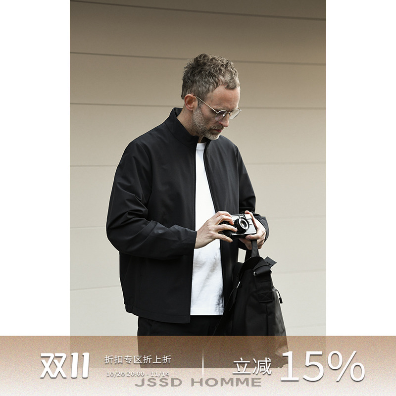 JSSDHOMME春秋立领夹克直筒版型