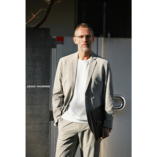 JSSD HOMME 秋季新款男士免烫西服男单西通勤平驳领西装外套男