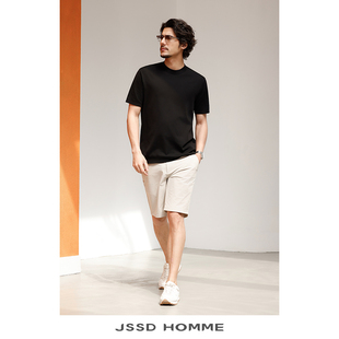 JSSD HOMME 男裤夏季新款短裤男士休闲裤抗皱纯色直筒休闲短裤男