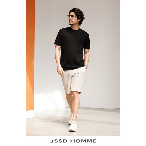 JSSDHOMME棉锦弹抗皱休闲短裤