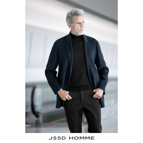 JSSDHOMME羊毛双面呢大衣男款