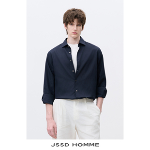 MONEY NEW HOMME 衬衣衬衫 男款 新老钱风迪木尔风亚麻棉长袖 JSSD