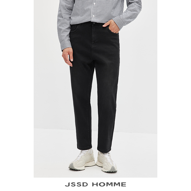 秋冬内里磨毛黑灰洗水牛仔裤裤