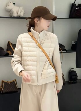 韩系立领短款显瘦拉链棉服女冬