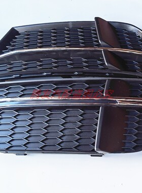奥迪A317款-20款运动款雾灯罩前杠通风网雾灯框前杠下格栅原厂