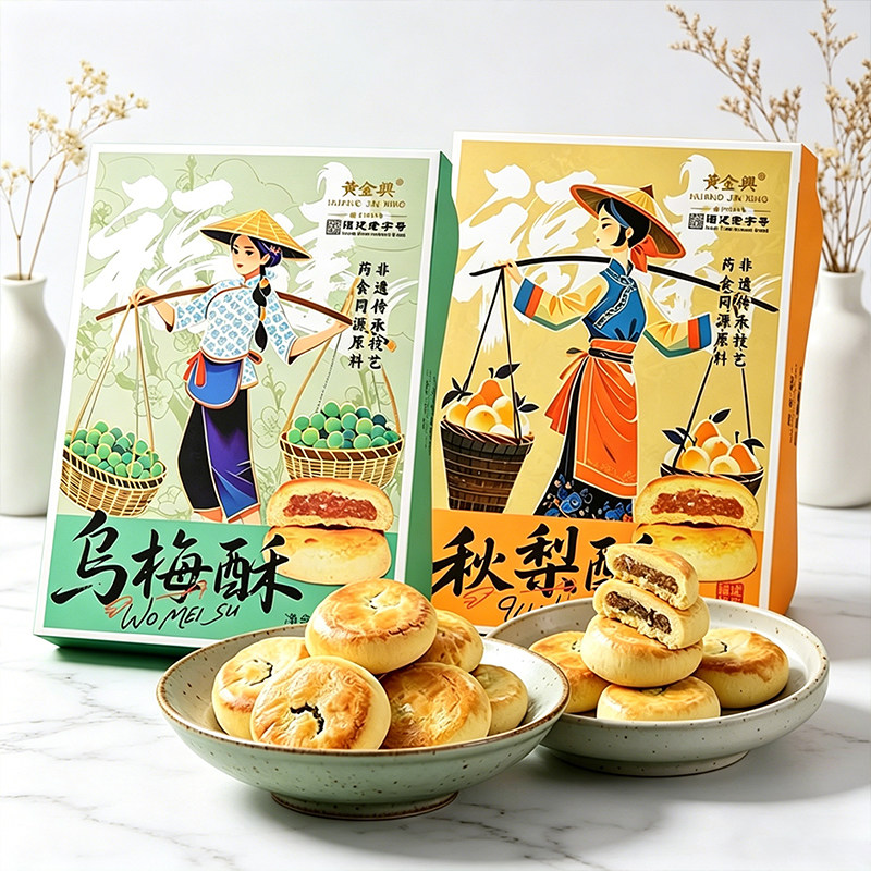 黄金兴秋梨酥200g乌梅酥新中式糕点休闲零食下午茶厦门特产伴手礼