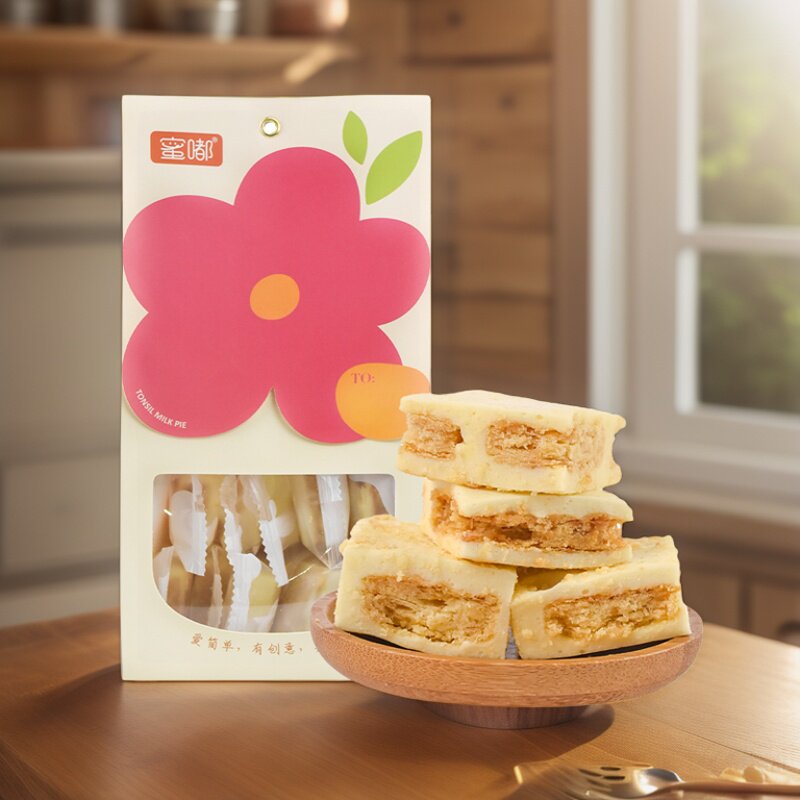 厦门蜜嘟扁桃仁咸蛋黄牛乳派黄油饼网红零食咸蛋黄酥牛乳千层派