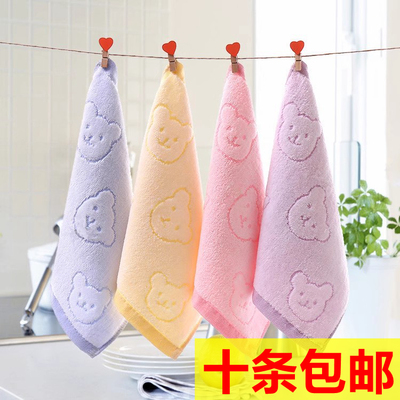 提花全棉割绒柔软环保桃心方巾