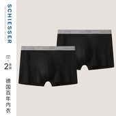 2条装 20028T 中腰平角内裤 SCHIESSER舒雅男士 50S舒美棉质透气大码