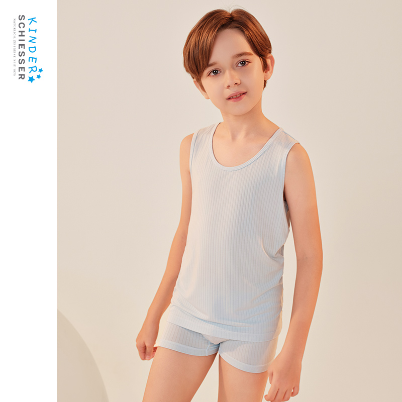 舒雅男童女童天丝莫代尔家居背心