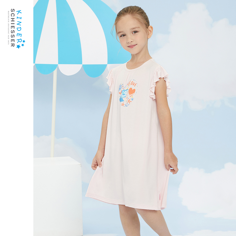 舒雅莫代尔印花女童睡裙