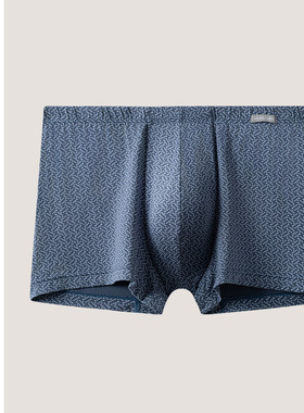 SCHIESSER舒雅男士莫代尔亲肤透气几何纹理平角内裤23457T