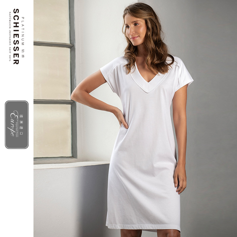 舒雅铂雅欧洲进口女士纯棉睡裙