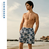 家居短裤 沙滩裤 梭织印花透气宽松大码 SCHIESSER舒雅男士