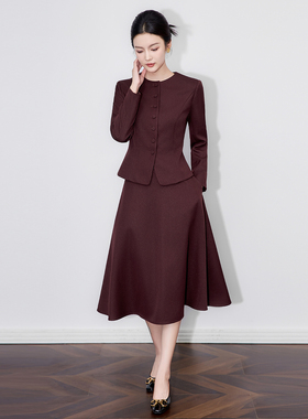 欧洲站2025年秋季新款高端轻奢职业套裙女气质西装套装正式场合