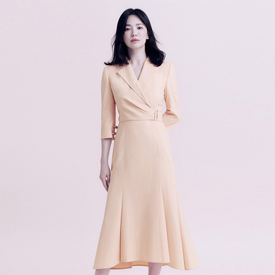 欧美时尚西装连衣裙收腰显瘦优雅