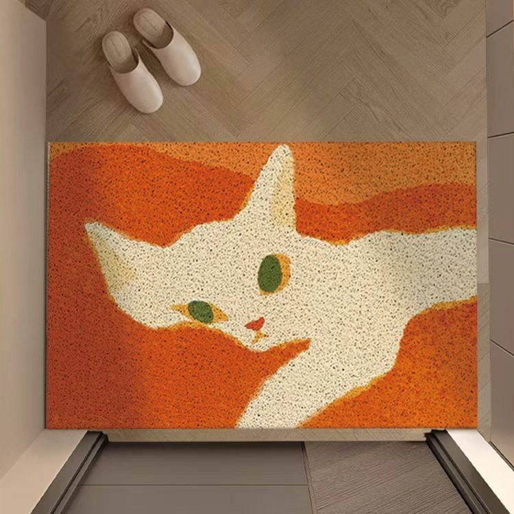 懒惰猫咪地垫家用入户门垫丝圈地垫可裁剪防滑耐磨门口防滑浴室垫
