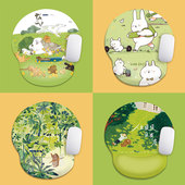 小狗聚会鼠标垫护腕手腕软硅胶游戏垫办公笔记本立体小号键盘手托