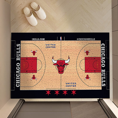 NBA球队入户门垫丝圈地垫可裁剪防滑耐磨门口防滑浴室脚垫可定制