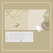 新中式 葫芦超大橡胶鼠标垫电脑锁边游戏键盘书桌垫学生防滑鼠标垫